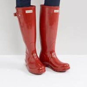 Original Tall Hunter Rain Boots- Red
